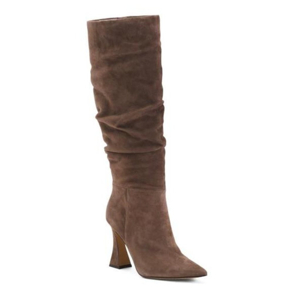 VINCE CAMUTO Suede Alinkay Tall Boots - Sable Brown - 5.5